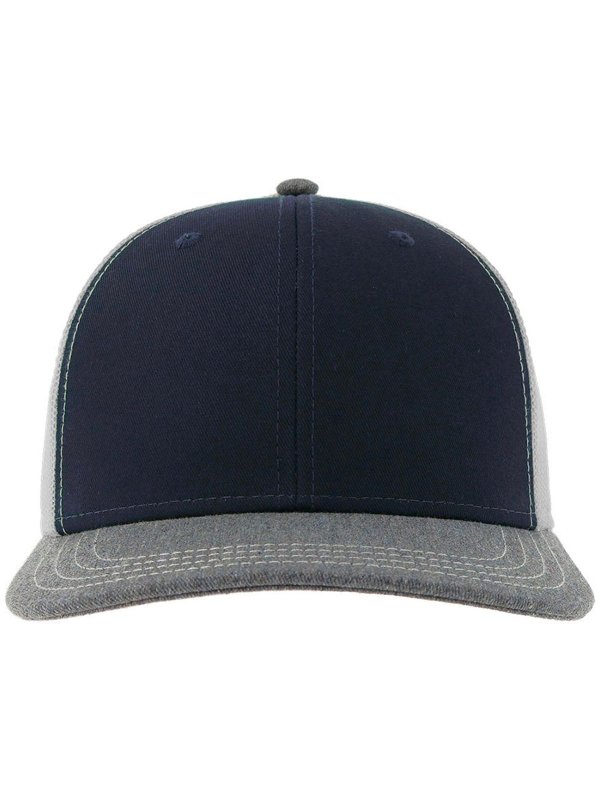 navy-grey melange-white